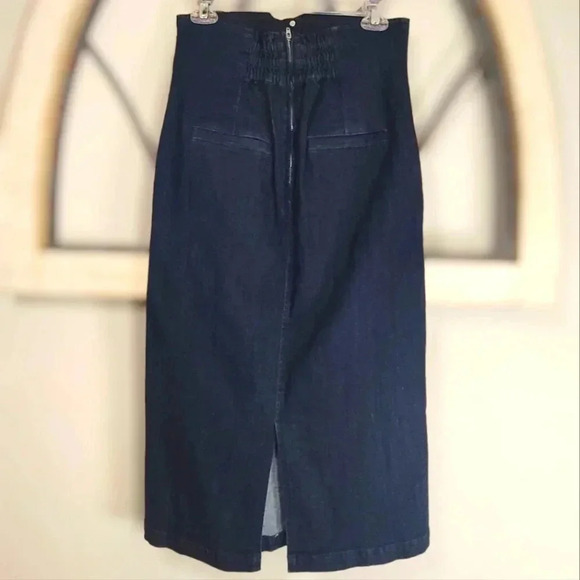 *NWT* JILL by JILLSTEWART High Waisted Dark Wash Denim Pencil Skirt Size MEDIUM - Picture 5 of 9